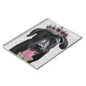 Zwarte labrador met Tiara Notitieboek (Linkerzijde)