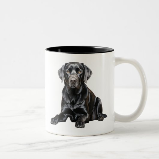 Zwarte Labrador Mok (Rechts)