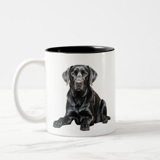 Zwarte Labrador Mok (Links)