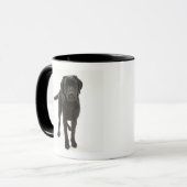 Zwarte labrador mok (Voorkant links)