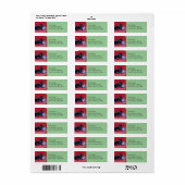 Zwarte Labrador op de groene bank Etiket (Full Sheet)