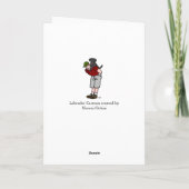 Zwarte Labrador papa in rode Vaderdag Kaart (Achterkant)