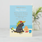 Zwarte labrador Pet Baby shower Kaart (Staand voorkant)