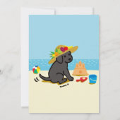 Zwarte labrador Pet Baby shower Kaart (Achterkant)