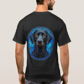 Zwarte Labrador portret cadeau voor hondenliefhebb T-shirt (Achterkant)