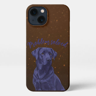 Zwarte Labrador Probleem Opgelost Bruine Galaxy Ge iPhone 13 Hoesje