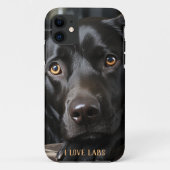 Zwarte labrador puppy Case-Mate iPhone case (Achterkant)