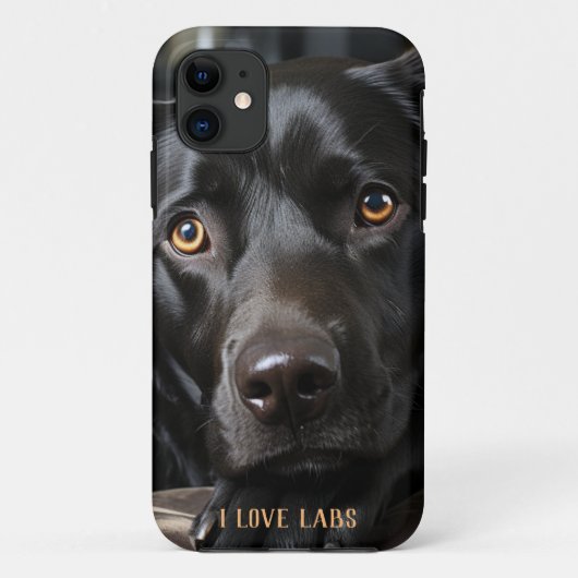 Zwarte labrador puppy Case-Mate iPhone case (Achterkant)