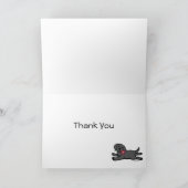 Zwarte Labrador Puppy en Hamburger Bedankkaart (Binnen)