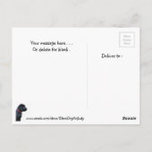 Zwarte Labrador Puppy Herfst - Schattige Dog Black Briefkaart (Achterkant)