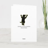 Zwarte Labrador Puppy Knuffel Krijg Goed Kaart (Achterkant)