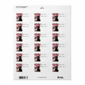 Zwarte Labrador Puppy Patriottisch Zomerfeest Etiket (Full Sheet)