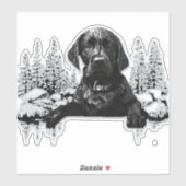 Zwarte labrador puppy sticker (Vel)