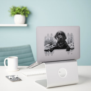 Zwarte labrador puppy sticker