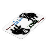 Zwarte Labrador rechthoekige vaatwasser magneet (Linkerzijde)