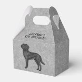 Zwarte Labrador Retriever Aangepaste Kinderverjaar Bedankdoosjes (Achterkant)