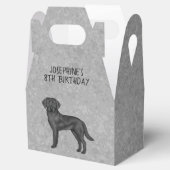 Zwarte Labrador Retriever Aangepaste Kinderverjaar Bedankdoosjes (Geopend)