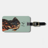 Zwarte Labrador Retriever Bagage Label (Voorkant horizontaal)