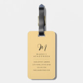 Zwarte Labrador Retriever Bagage Label (Achterkant verticaal)
