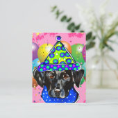 Zwarte Labrador Retriever Briefkaart (Staand voorkant)