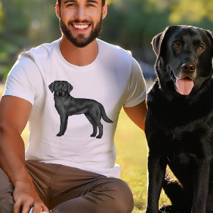 Zwarte Labrador Retriever Cartoon Honden Illustrat T-shirt
