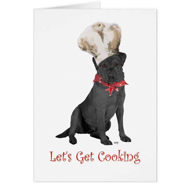 Zwarte Labrador Retriever Chef (Voorkant)