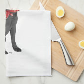 Zwarte Labrador Retriever Chef Theedoek (Quarter Fold)