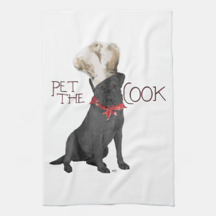 Zwarte Labrador Retriever Chef Theedoek