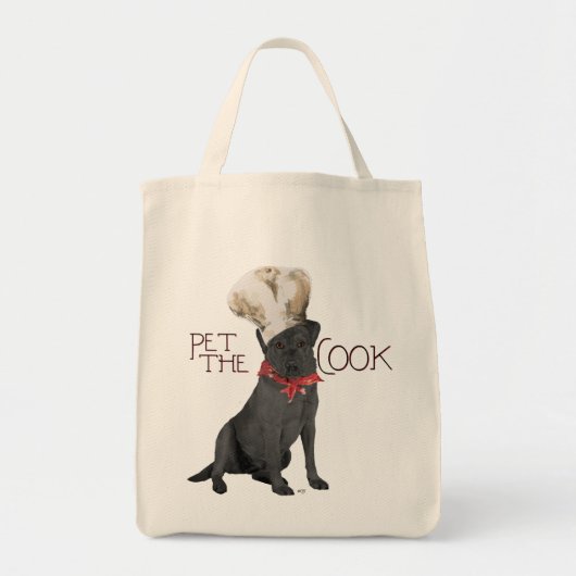 Zwarte Labrador Retriever Chef Tote Bag (Voorkant)
