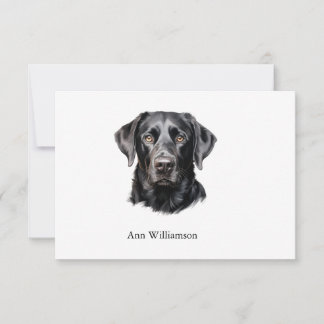 Zwarte Labrador Retriever Dankkaart Bedankkaart
