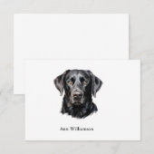 Zwarte Labrador Retriever Dankkaart Bedankkaart (Voorkant / Achterkant)