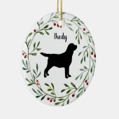 Zwarte Labrador Retriever - Eend hond - Zwarte Lab Keramisch Ornament (Rechts)
