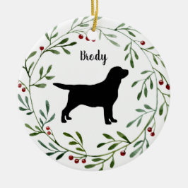 Zwarte Labrador Retriever - Eend hond - Zwarte Lab Keramisch Ornament
