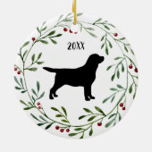 Zwarte Labrador Retriever - Eend hond - Zwarte Lab Keramisch Ornament (Achterkant)