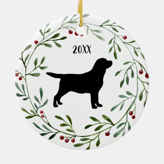 Zwarte Labrador Retriever - Eendenhond - Zwarte La Keramisch Ornament (Achterkant)