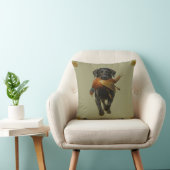 Zwarte Labrador Retriever & Fazant kussensloop Kussen (Stoel)