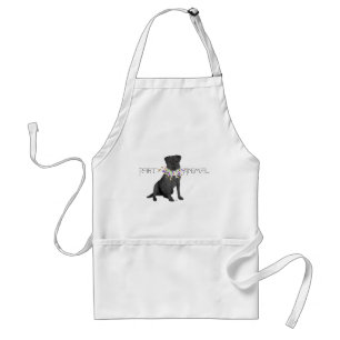 Zwarte Labrador Retriever Feestje Standaard Schort