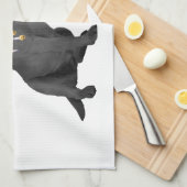 Zwarte Labrador Retriever Feestje Theedoek (Quarter Fold)