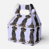 Zwarte Labrador Retriever geschenkdoos Bedankdoosjes (Achterkant)