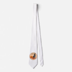 Zwarte Labrador Retriever Halloween Stropdas