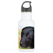 Zwarte Labrador Retriever Hond 115 Waterfles (Voorkant)