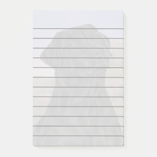 Zwarte Labrador Retriever Hond Afdruk Post-it® Notes (Voorkant)