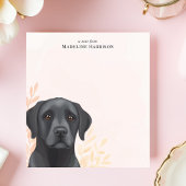 Zwarte Labrador Retriever Hond Gepersonaliseerde N Notitieblok