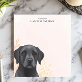 Zwarte Labrador Retriever Hond Gepersonaliseerde N Notitieblok