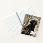 Zwarte Labrador Retriever in de winter Notitieboek (Binnen)