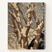 Zwarte Labrador Retriever in de winter Notitieboek (Achterkant)