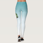 Zwarte labrador Retriever in een winterbos Leggings (Achterkant)