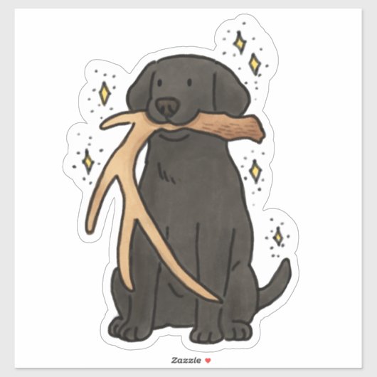 Zwarte Labrador Retriever Jacht Auto Sticker (Vel)