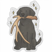 Zwarte Labrador Retriever Jacht Auto Sticker (Voorkant)