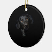 zwarte labrador Retriever Keramisch Ornament (Links)